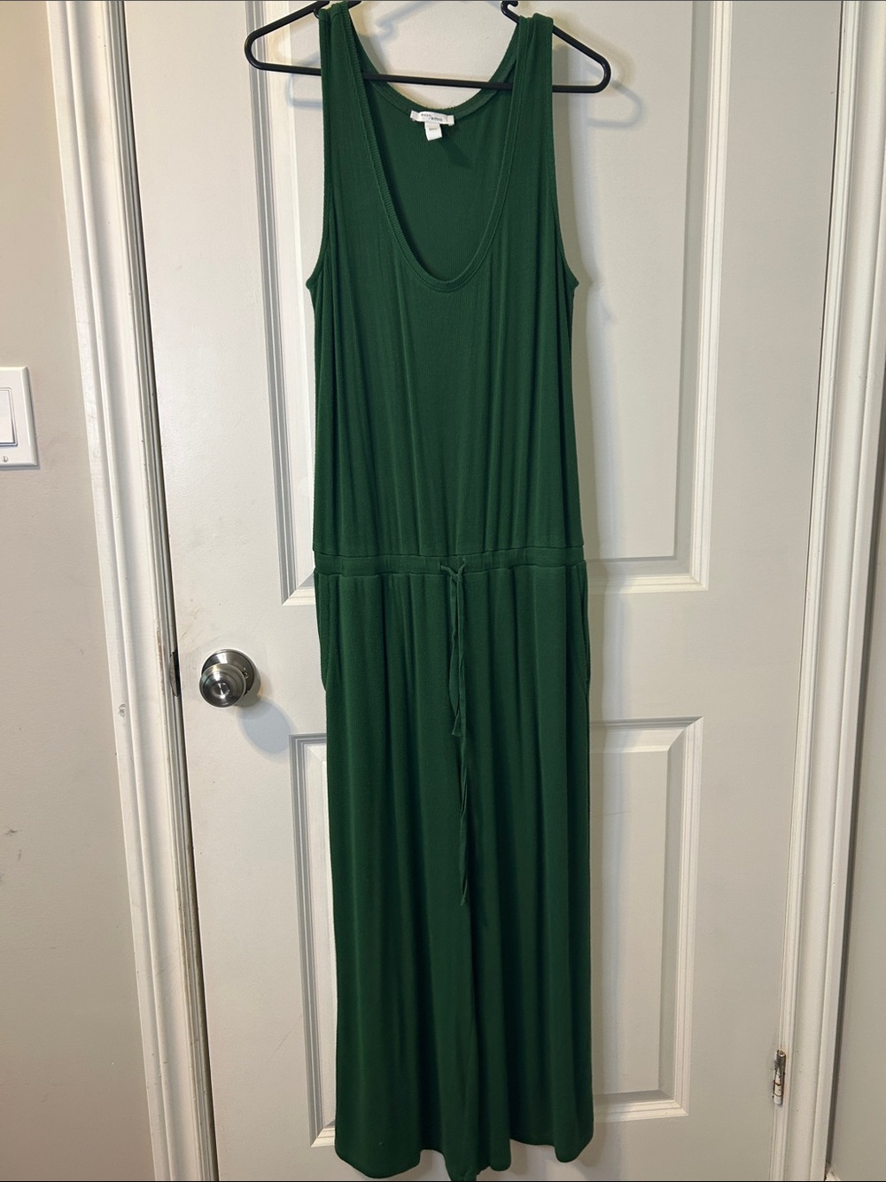Daily Ritual Dark Green Sleeveless Maxi Jumpsuit